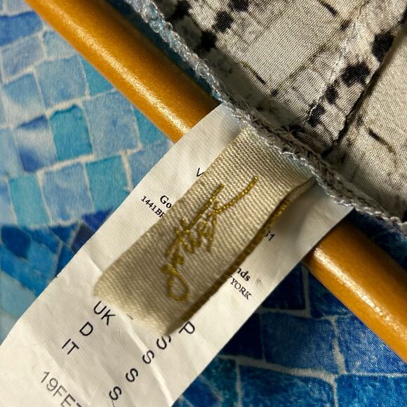 Gottex Swimsuit Beach Cover Up Felicity Size S 100% Silk Blue Longline - Picture 4 of 8